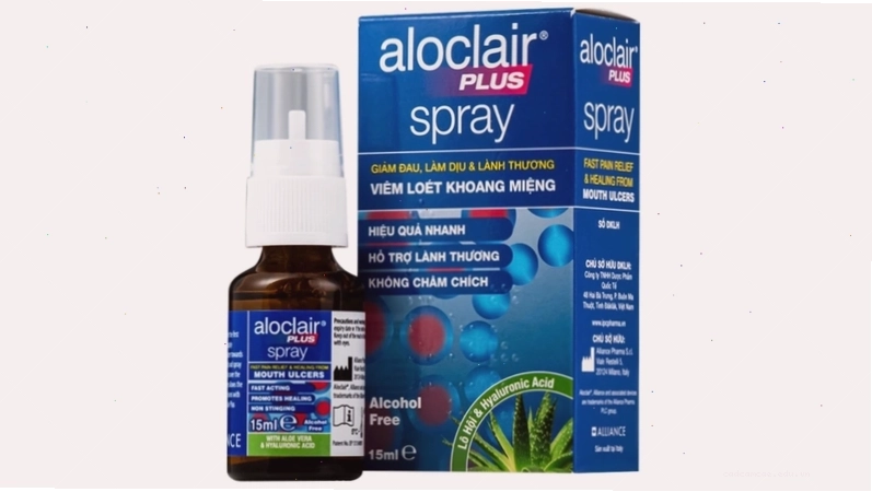 Aloclair Plus Spray tạo lớp màng bảo vệ vết loét, làm dịu cảm giác đau rát