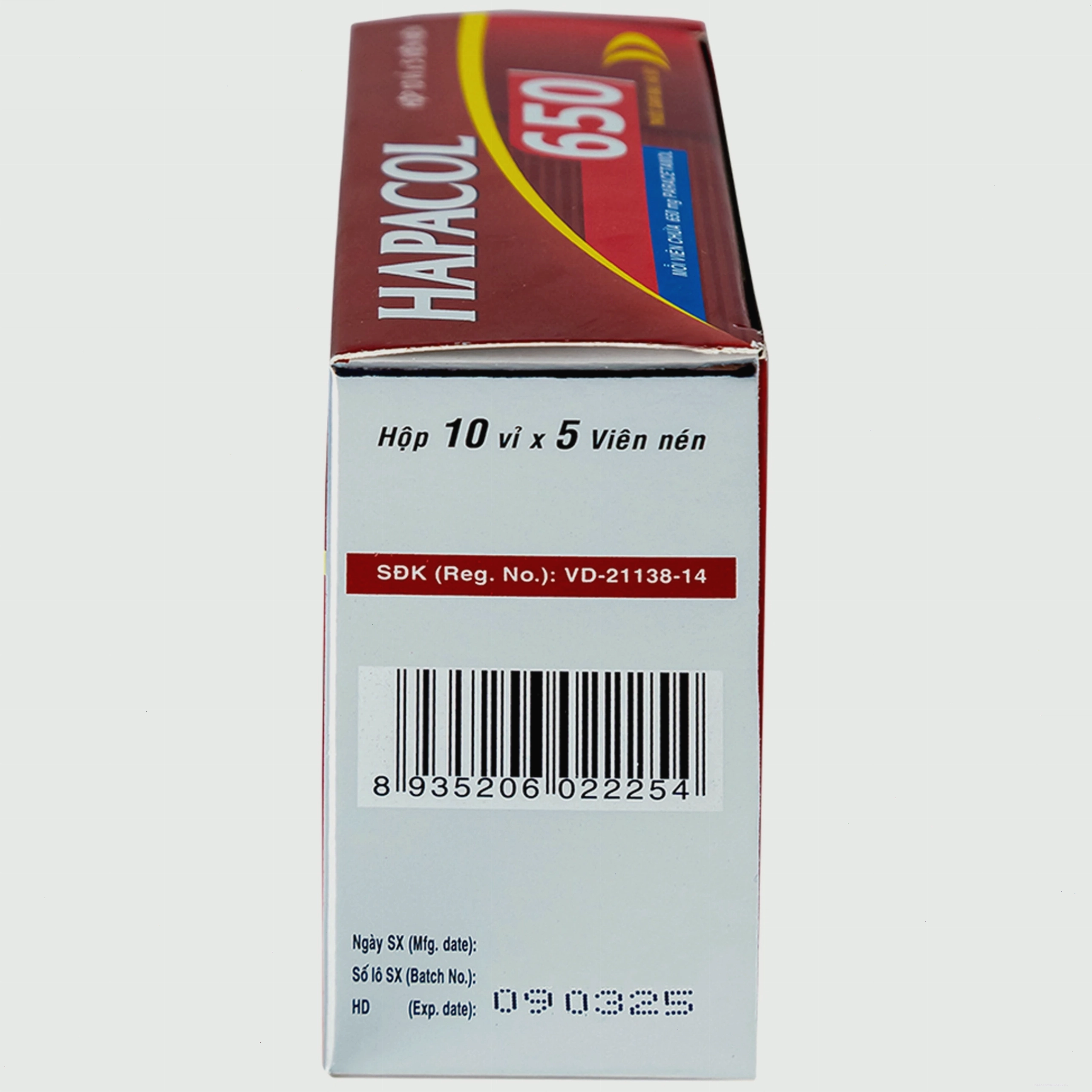 Ảnh minh họa dạng bào chế Hapacol 650mg