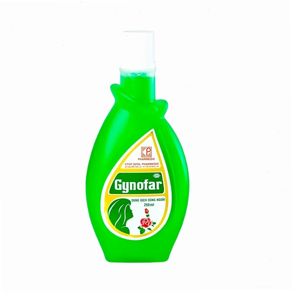 Bao bì sản phẩm Gynofar dung dịch vệ sinh phụ nữ 250ml