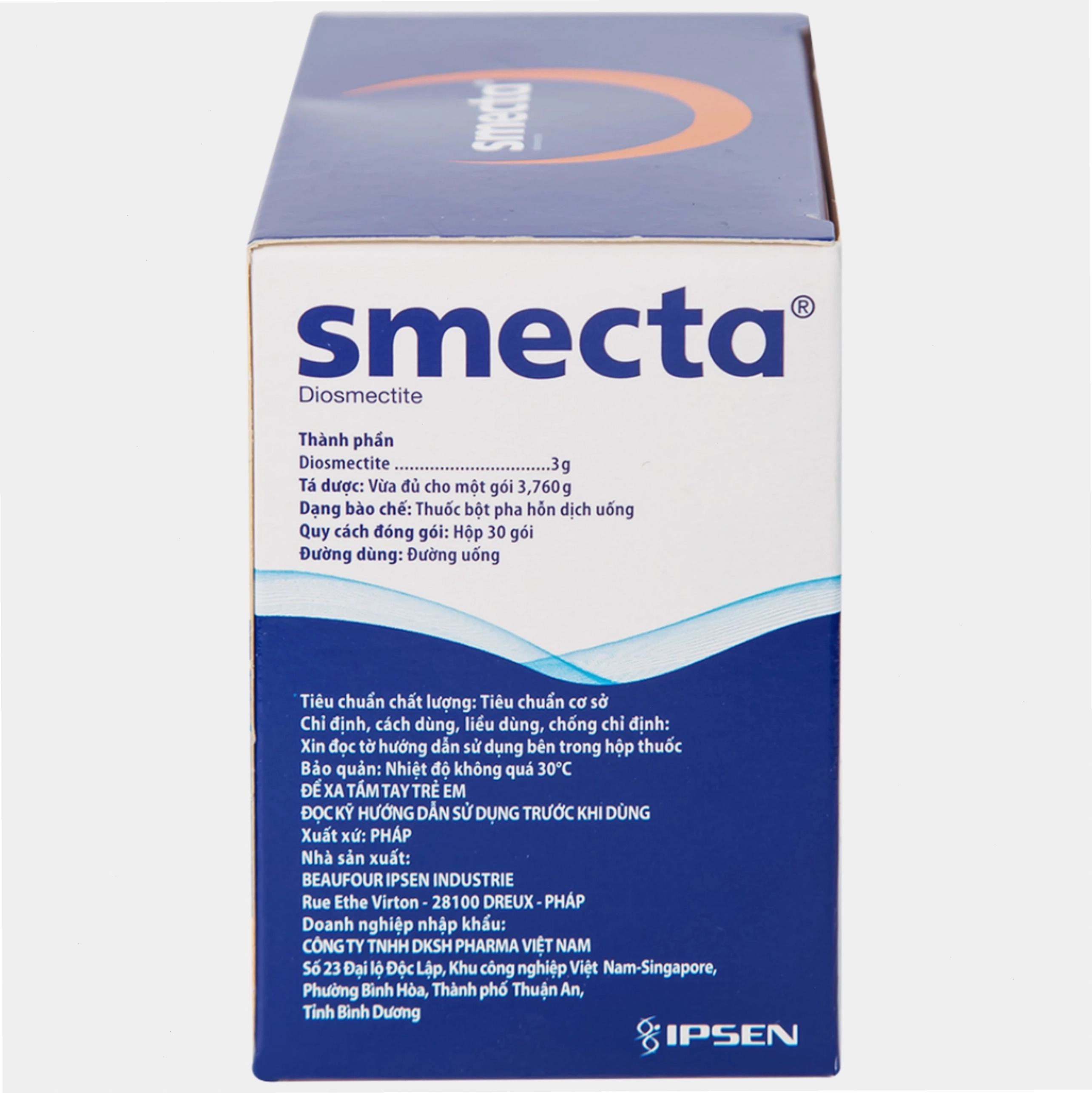 Bao bì sản phẩm thuốc Smecta
