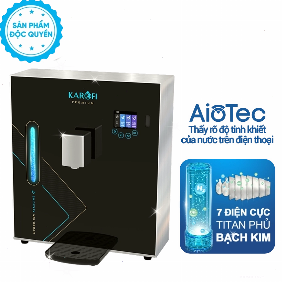 Bình lọc nước Karofi DA8 Premium với thiết kế sang trọng, hiện đại