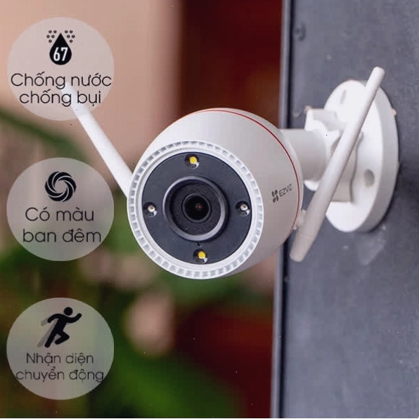 Camera Ezviz ngoài trời H3C với thiết kế chắc chắn, khả năng chống chịu thời tiết tốt