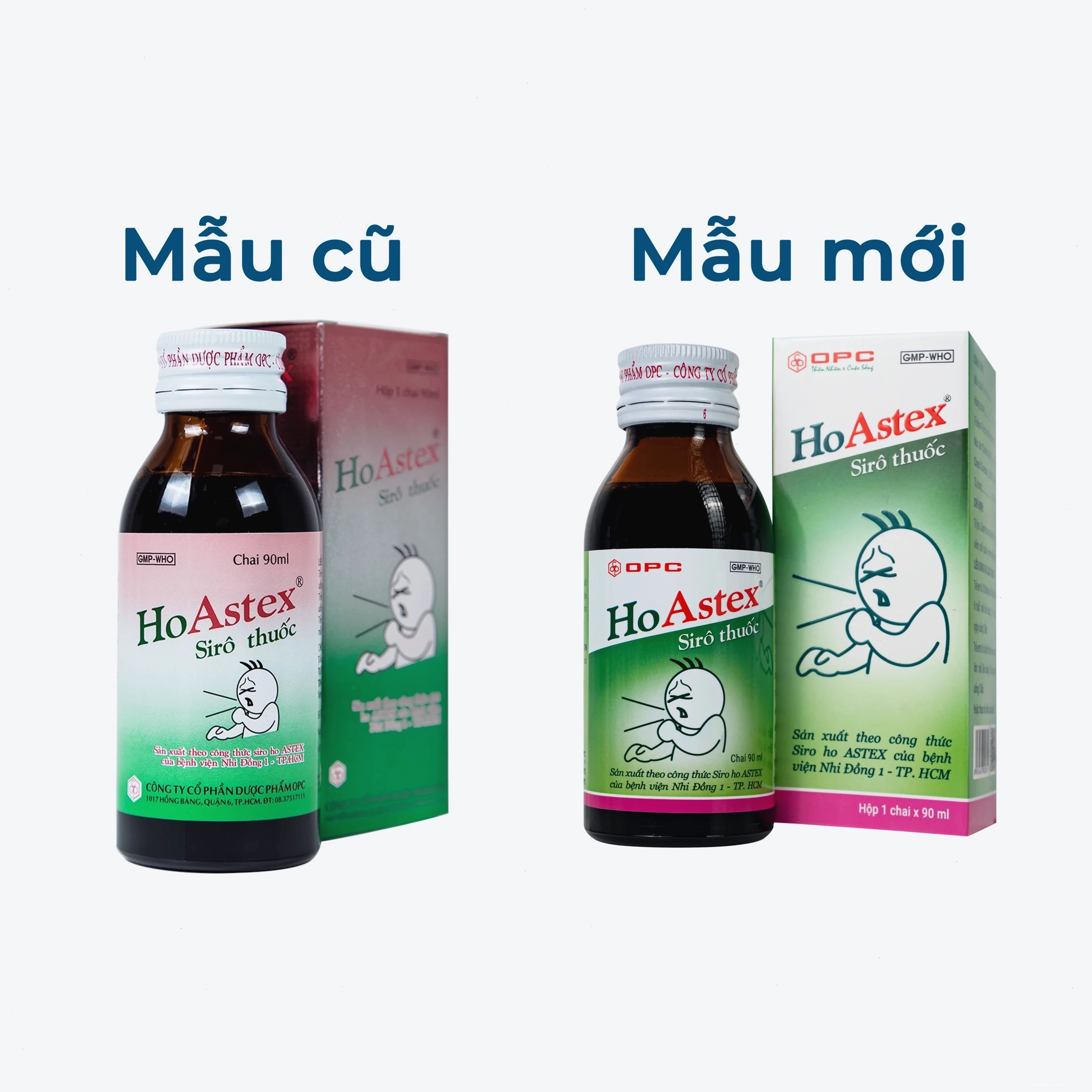 Cận cảnh chai siro ho Astex OPC