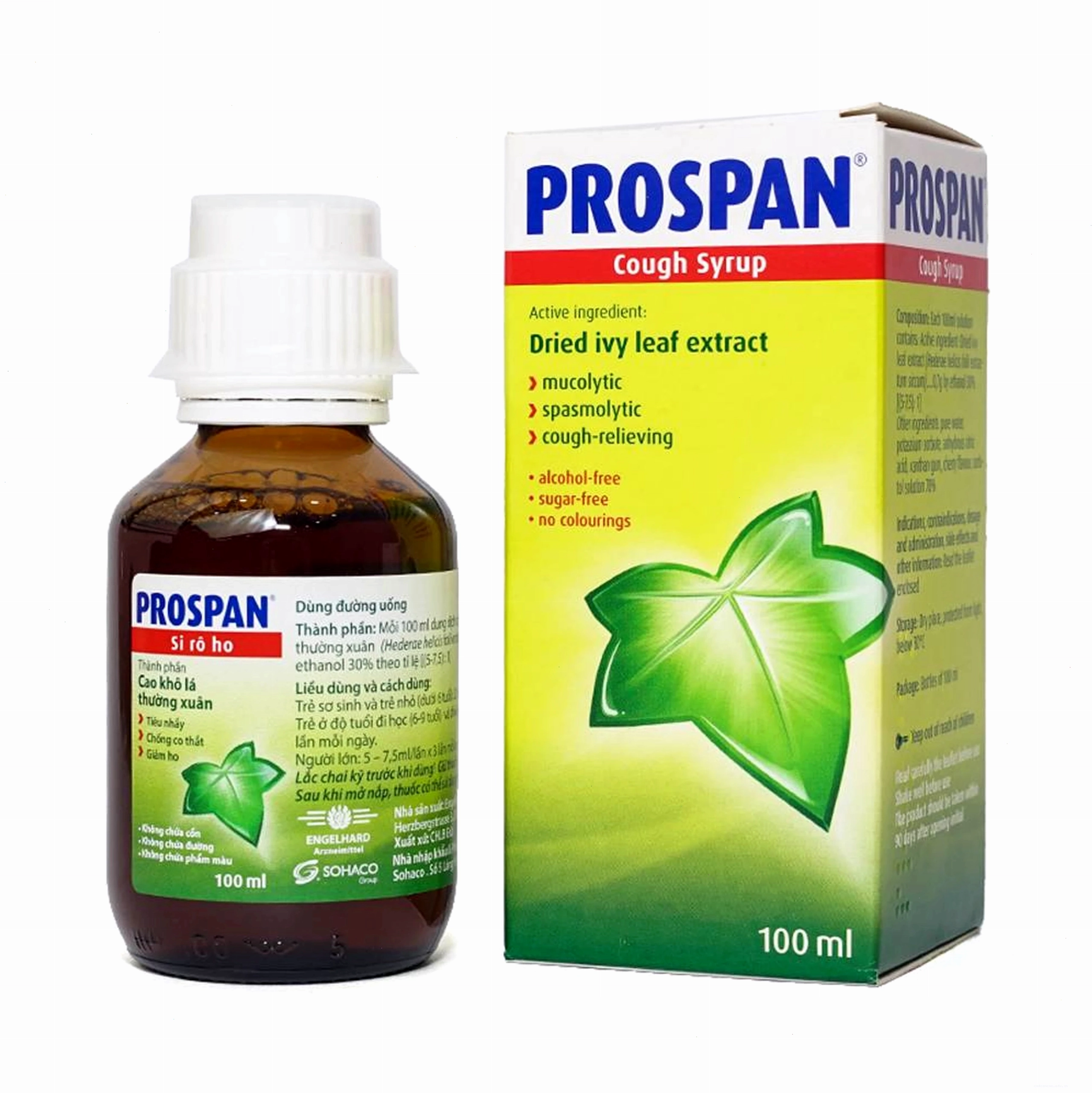 Cận cảnh chai Siro ho Prospan Đức 100ml