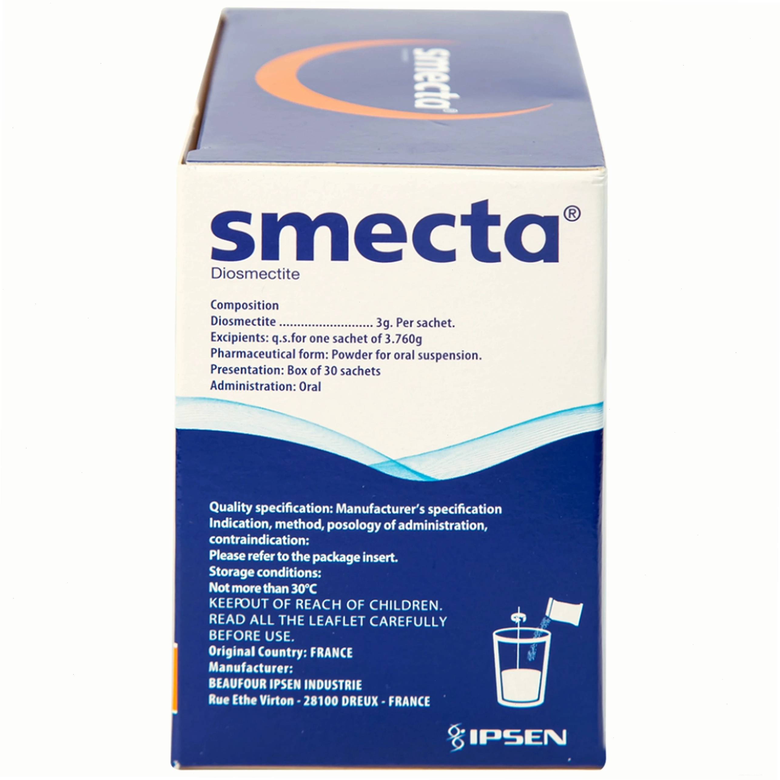 Cận cảnh chi tiết hộp thuốc Smecta