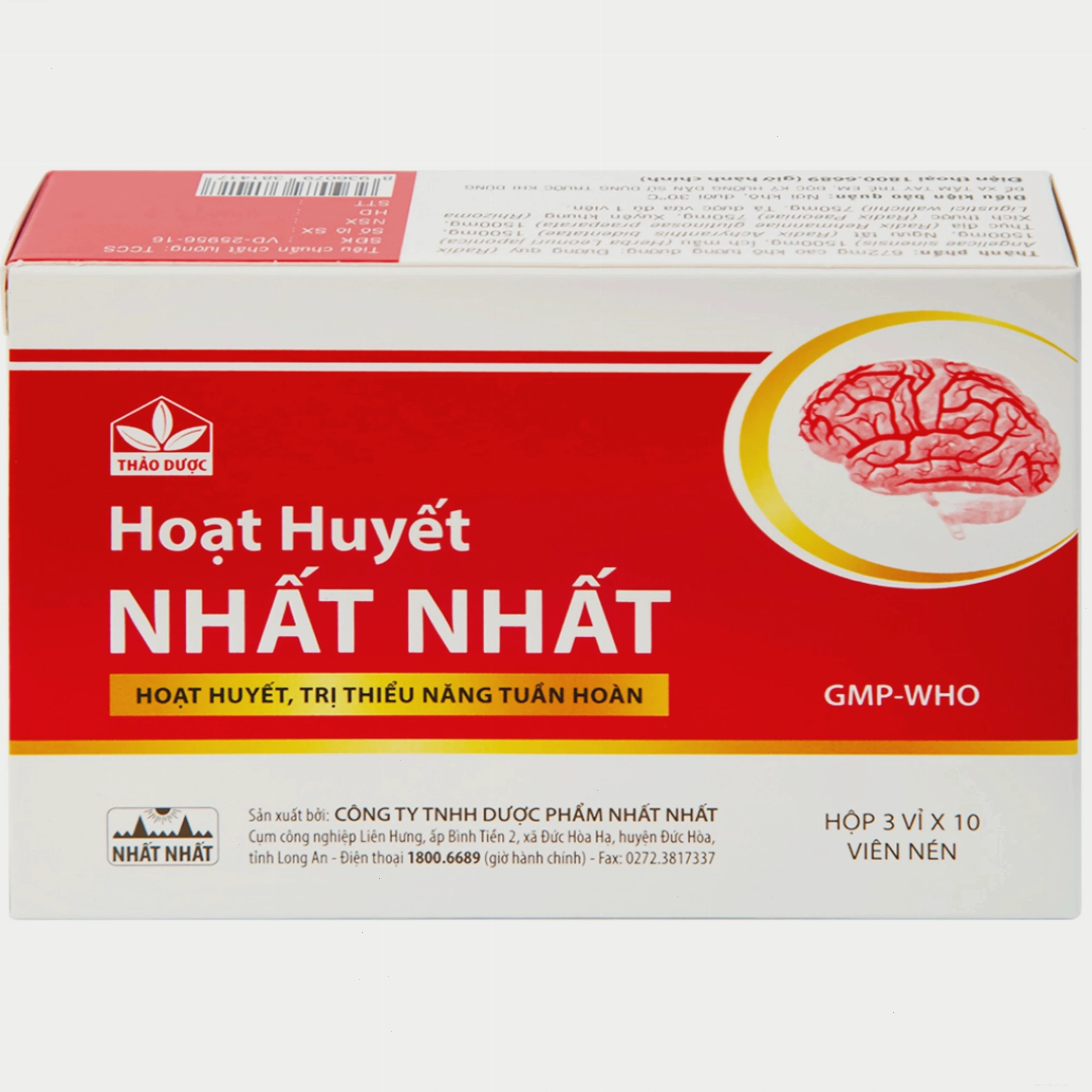 Cận cảnh vỉ thuốc Hoạt Huyết Nhất Nhất