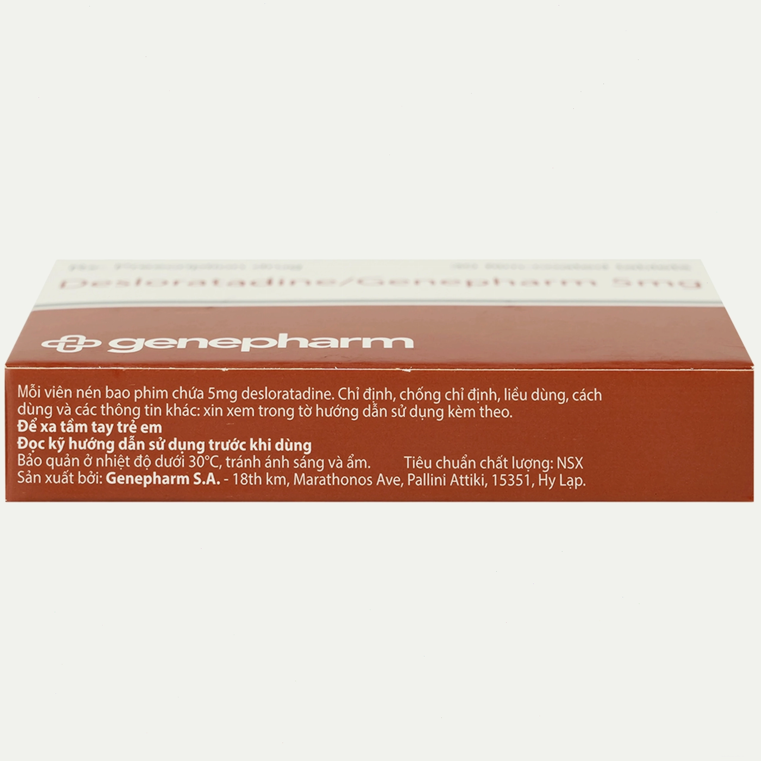 Chi tiết sản phẩm thuốc Desloratadine 5mg Genepharm