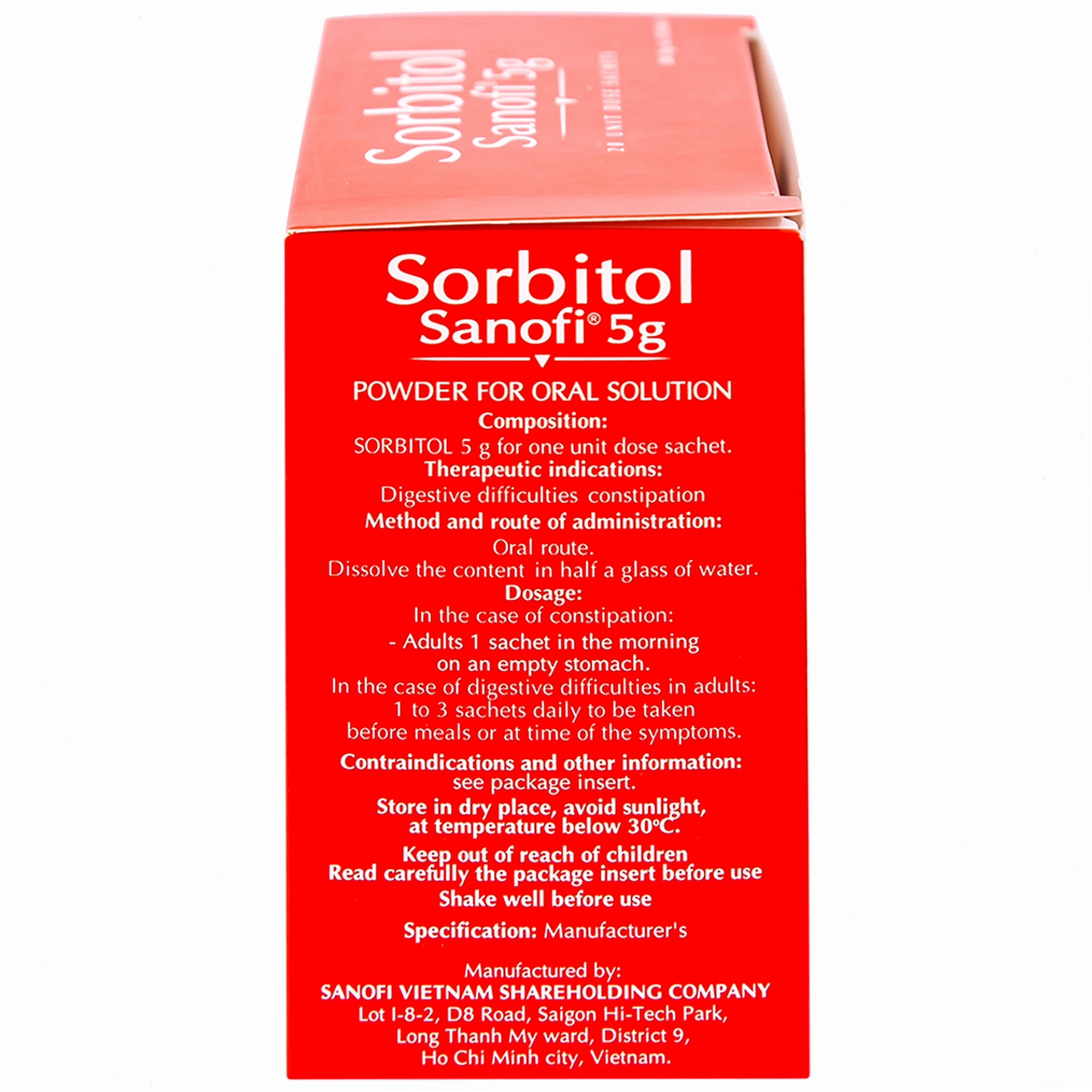 Chi tiết về thành phần và cách sử dụng thuốc Sorbitol 5g Sanofi