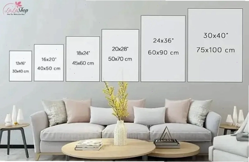 Chọn kích thước tranh canvas chuẩn giúp không gian hài hòa và ấn tượng hơn