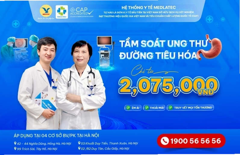Chương trình tầm soát ung thư đường tiêu hóa tại MEDLATEC.
