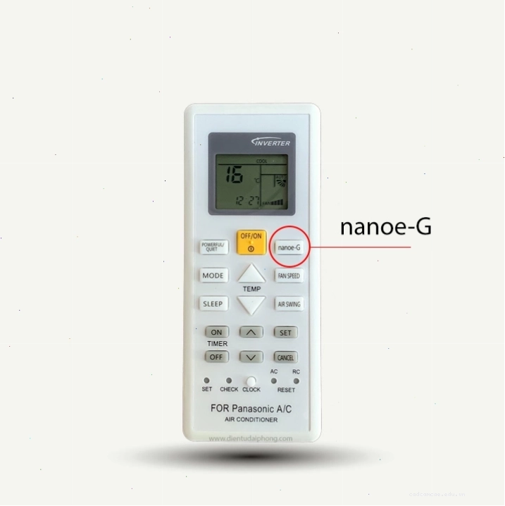 Điều khiển điều hòa Panasonic Inverter 2 chiều Nanoe-G
