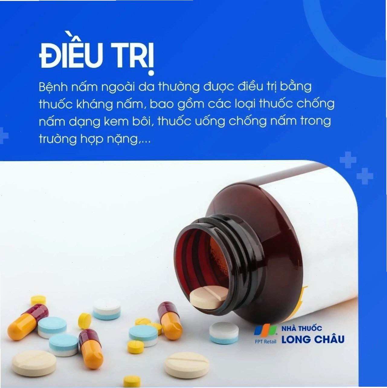 Dùng thuốc kháng nấm dạng kem bôi hoặc thuốc uống trong trường hợp nặng