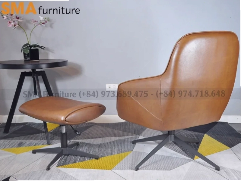 Ghế thư giãn trong phòng ngủ Arm Chair NF11 - Da Nâu