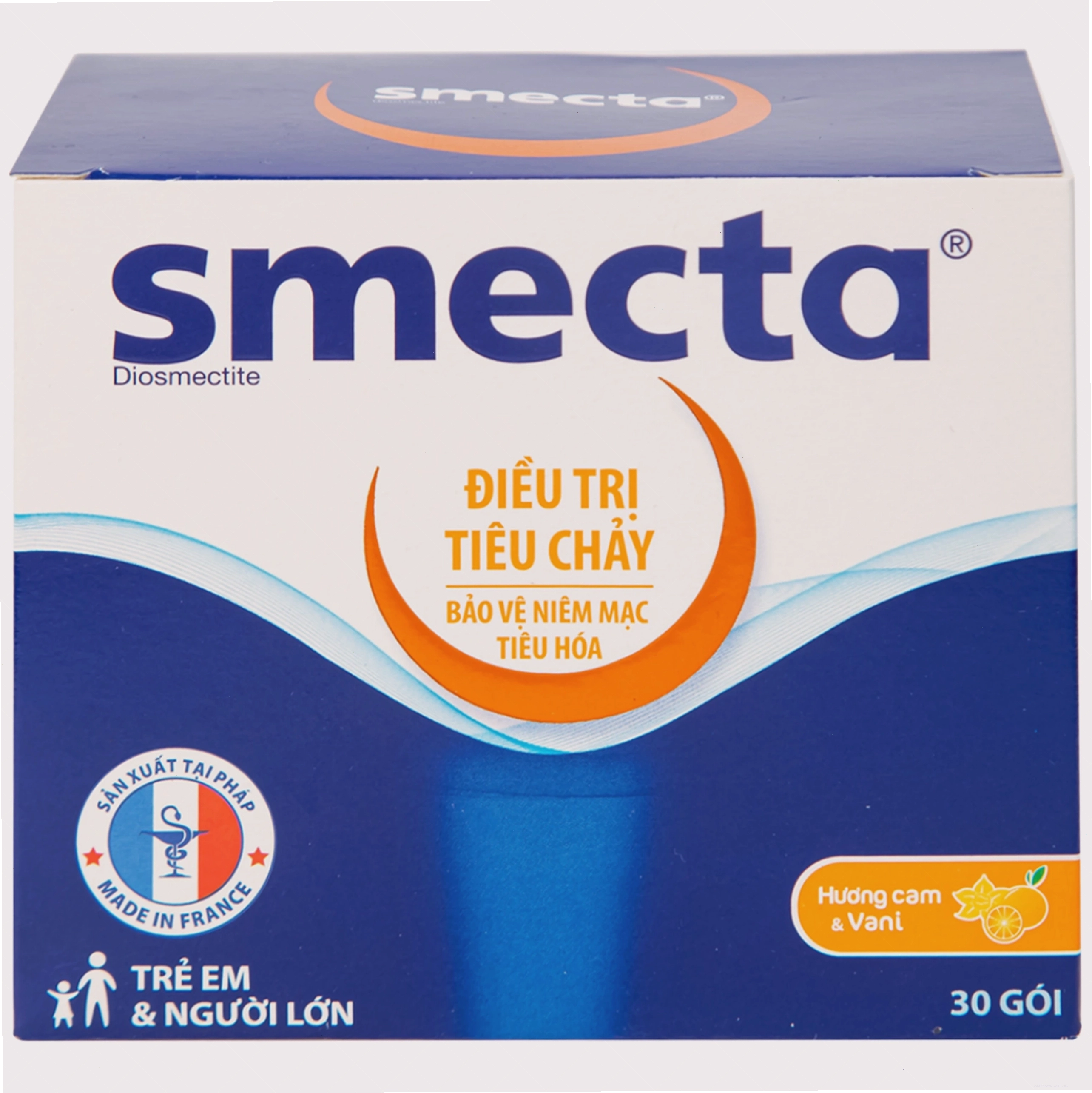 Hình ảnh các gói thuốc Smecta 3g đặt cạnh nhau