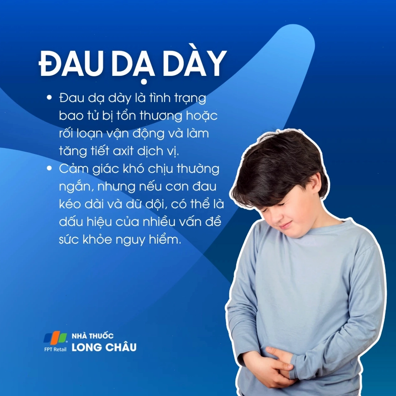 Hình ảnh mô tả tình trạng đau dạ dày với cảm giác khó chịu, đau âm ỉ hoặc dữ dội ở vùng bụng trên