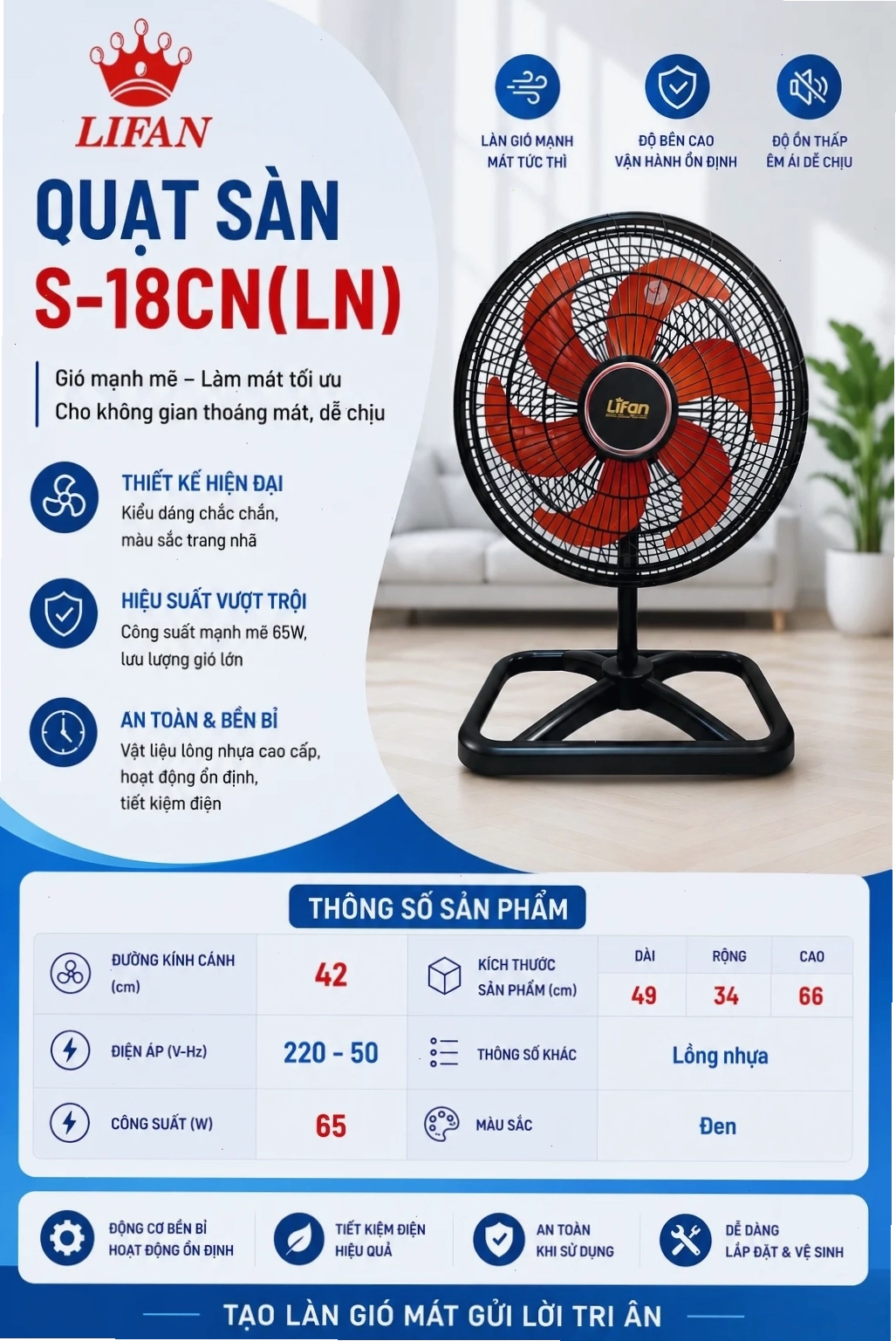 Hình ảnh quạt sàn công nghiệp