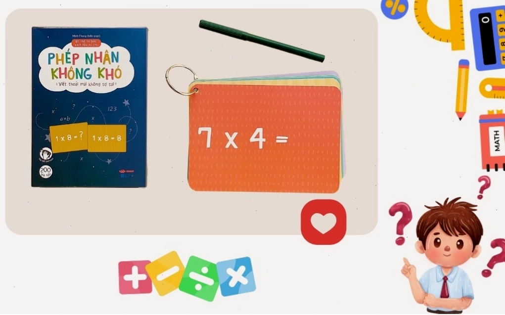 Học bảng cửu chương bằng phương pháp Flashcard trực quan và sinh động