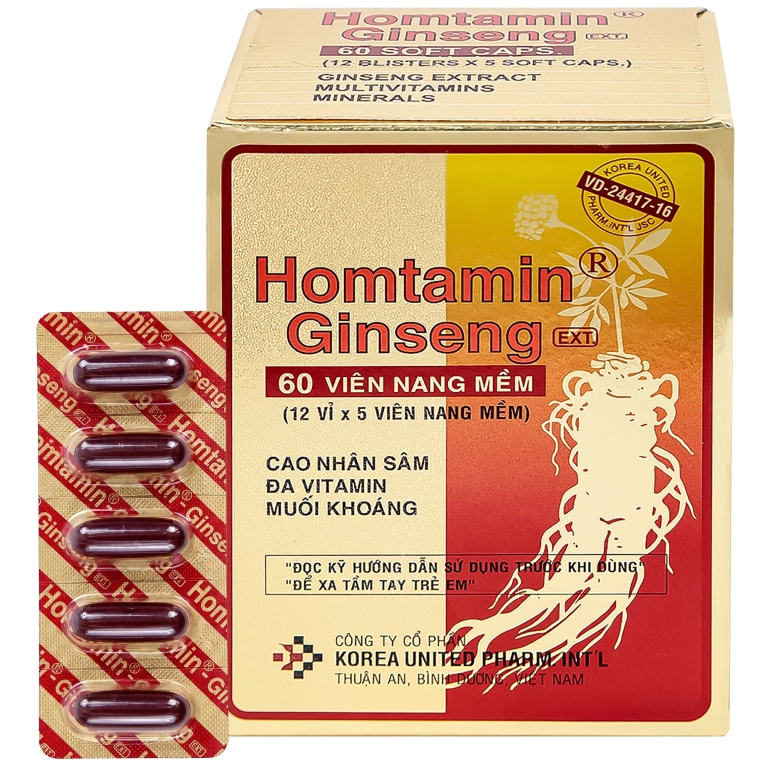 Homtamin Ginseng: Công dụng và thông tin chi tiết
