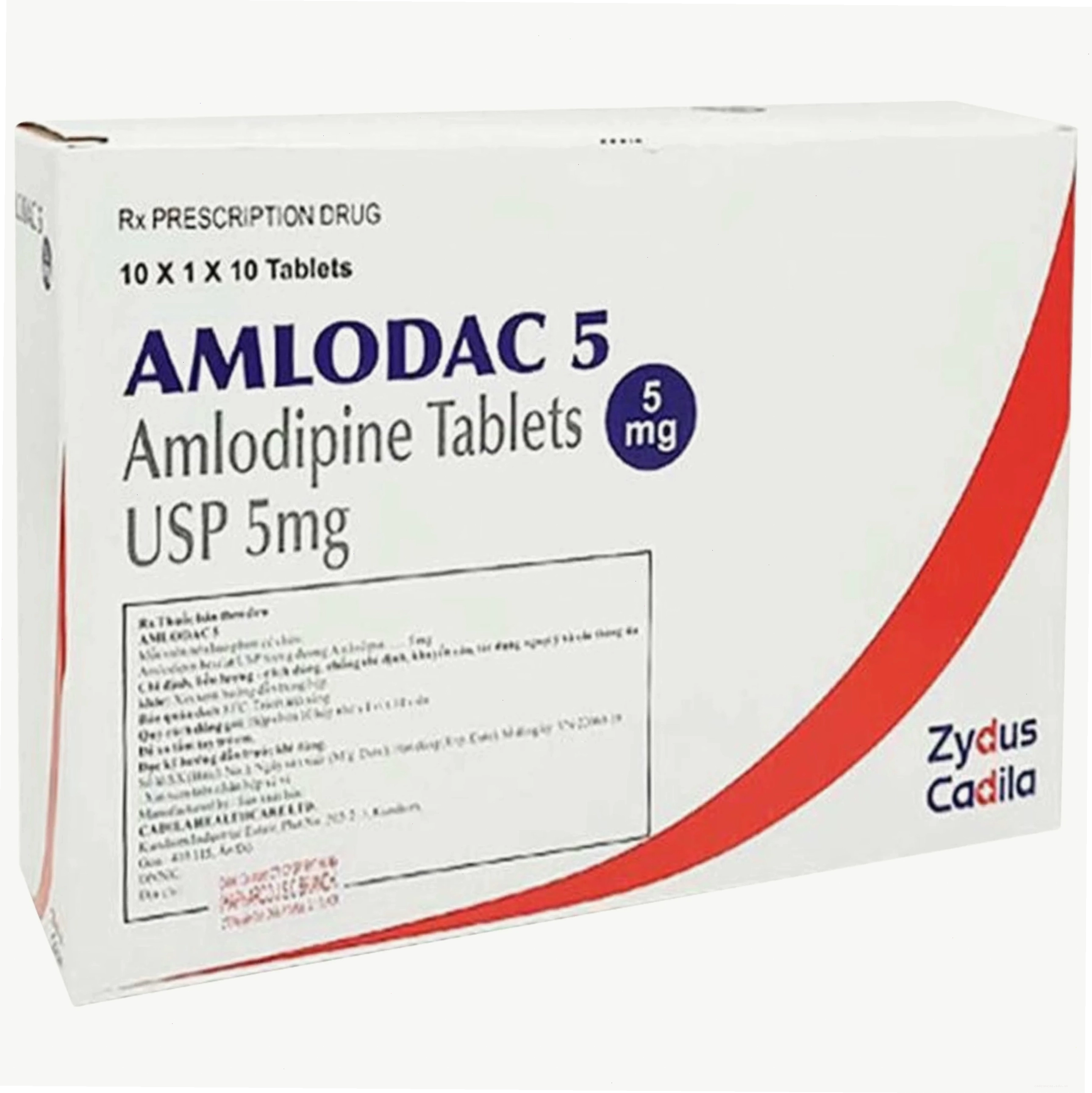 Hộp thuốc Amlodac 5mg Zydus