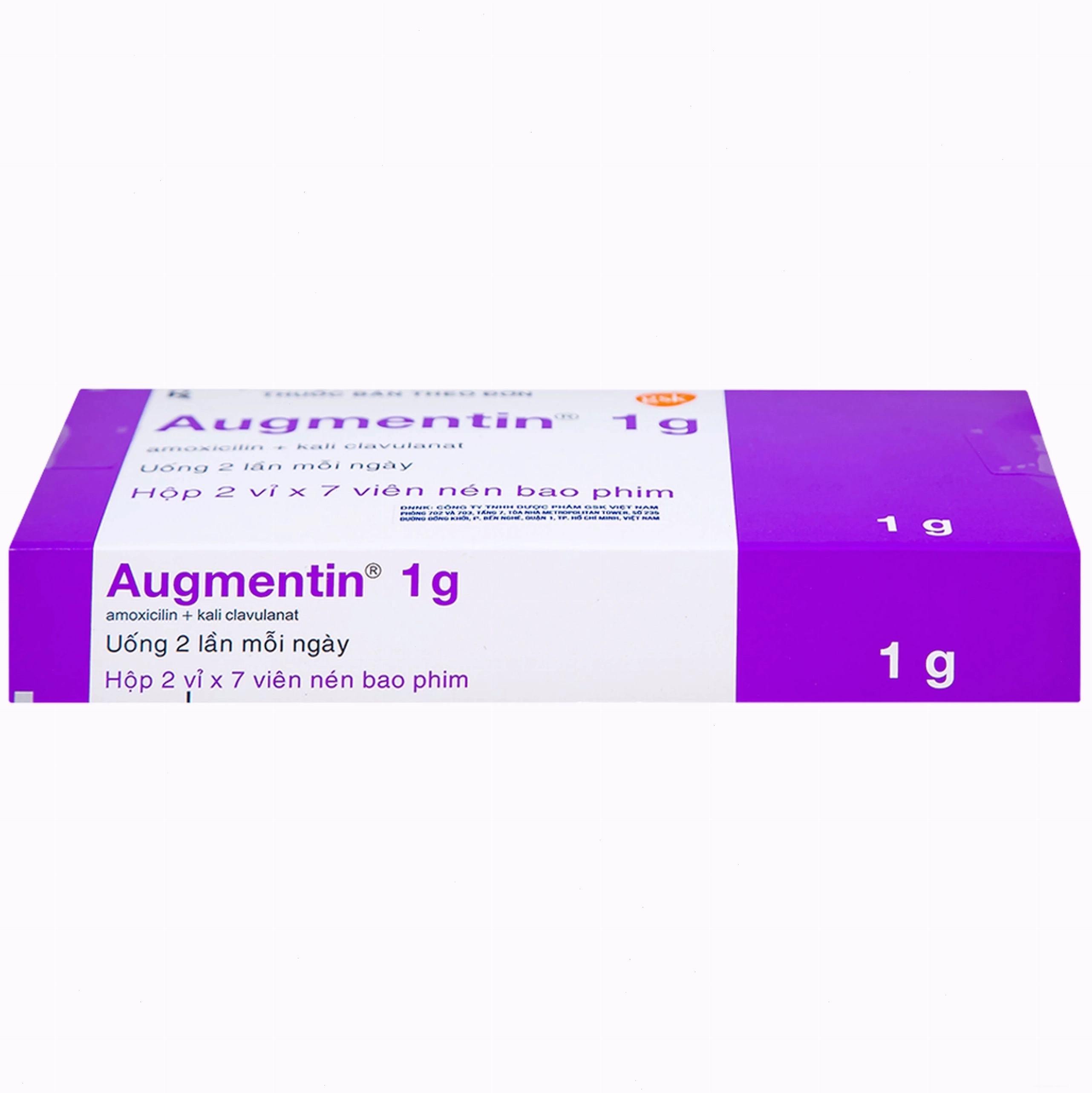 Hộp thuốc Augmentin 1g GSK