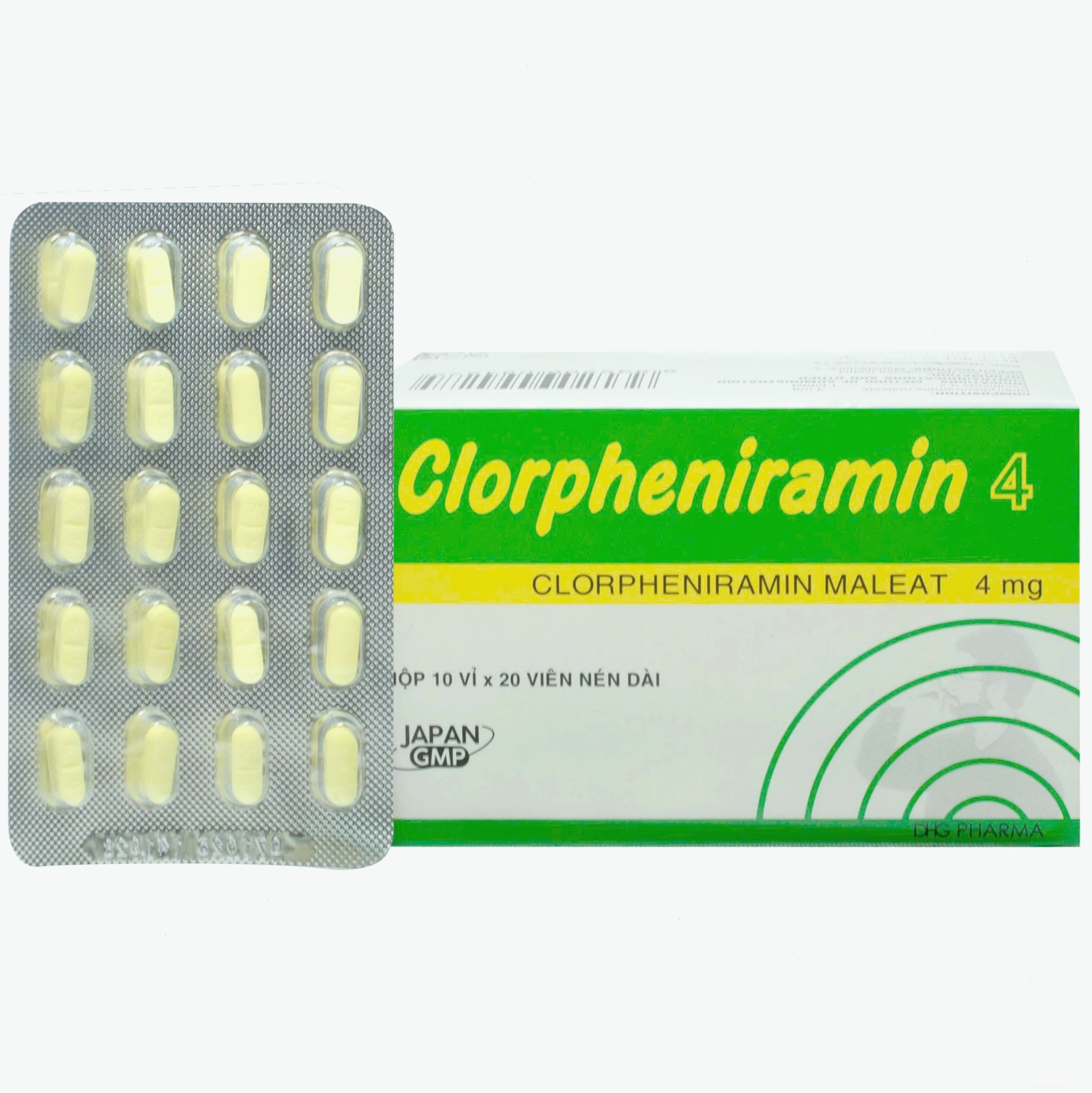 Hộp thuốc Clorpheniramin 4 DHG