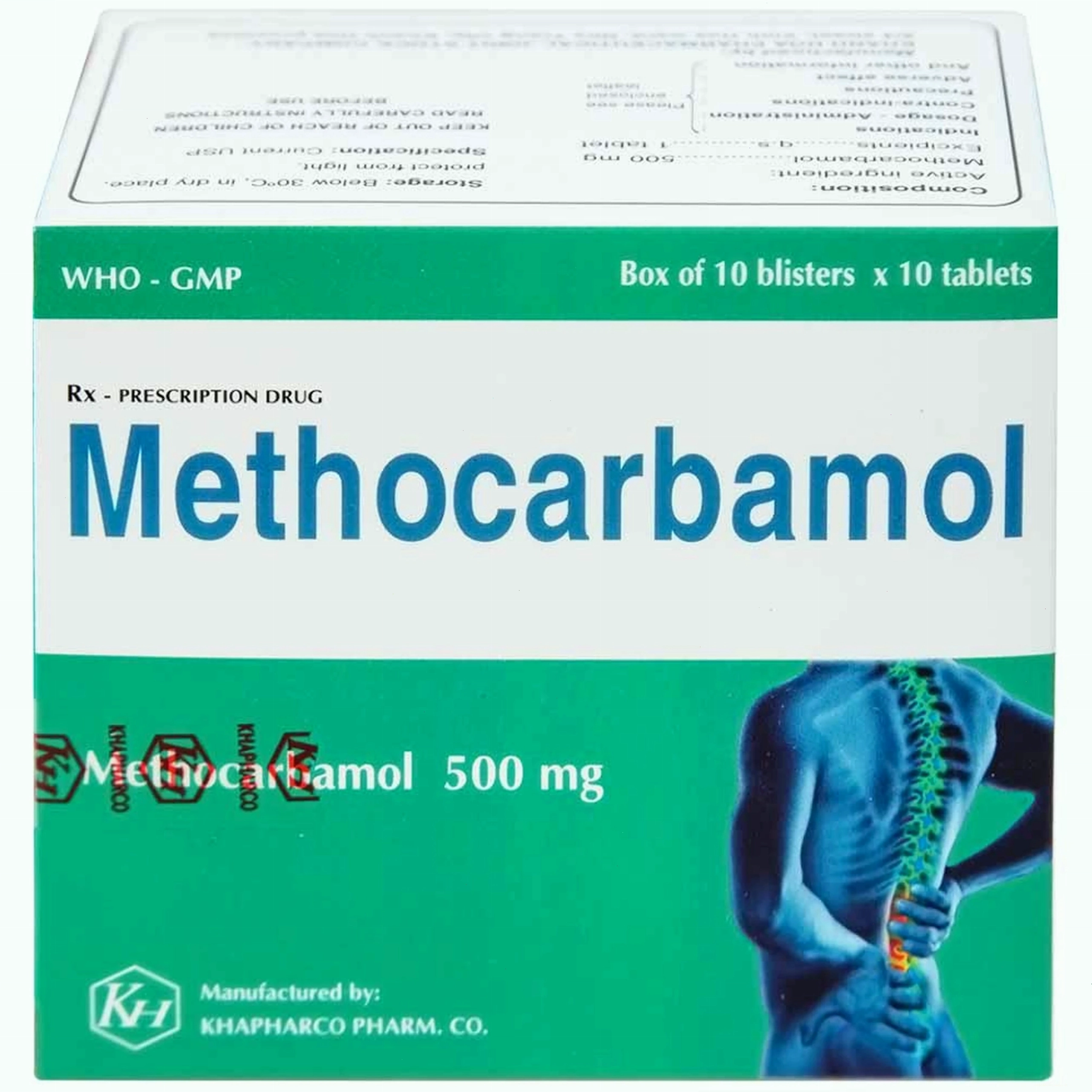 Hộp thuốc Methocarbamol 500mg
