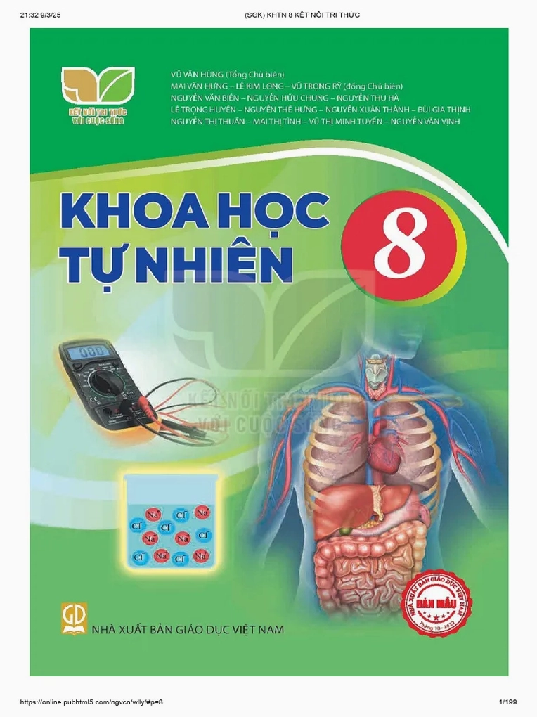Khoa học tự nhiên lớp 8 Kết nối tri thức: Cẩm nang toàn diện cho học sinh