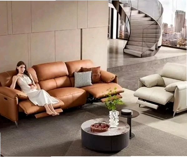 Mẫu Recliner Sofa da cao cấp tạo điểm nhấn tinh tế cho không gian nội thất