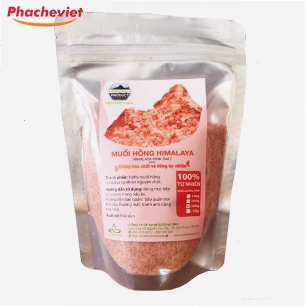 Muối hồng Himalaya trong bao bì 500g
