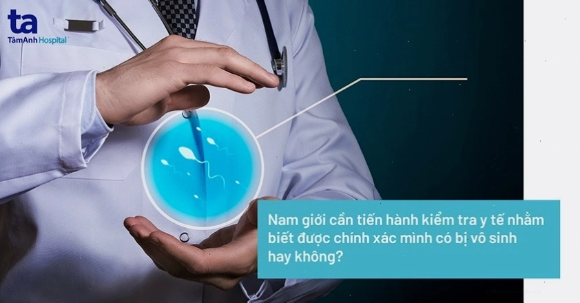 Nam giới trong buổi thăm khám sức khỏe sinh sản để chẩn đoán vô sinh