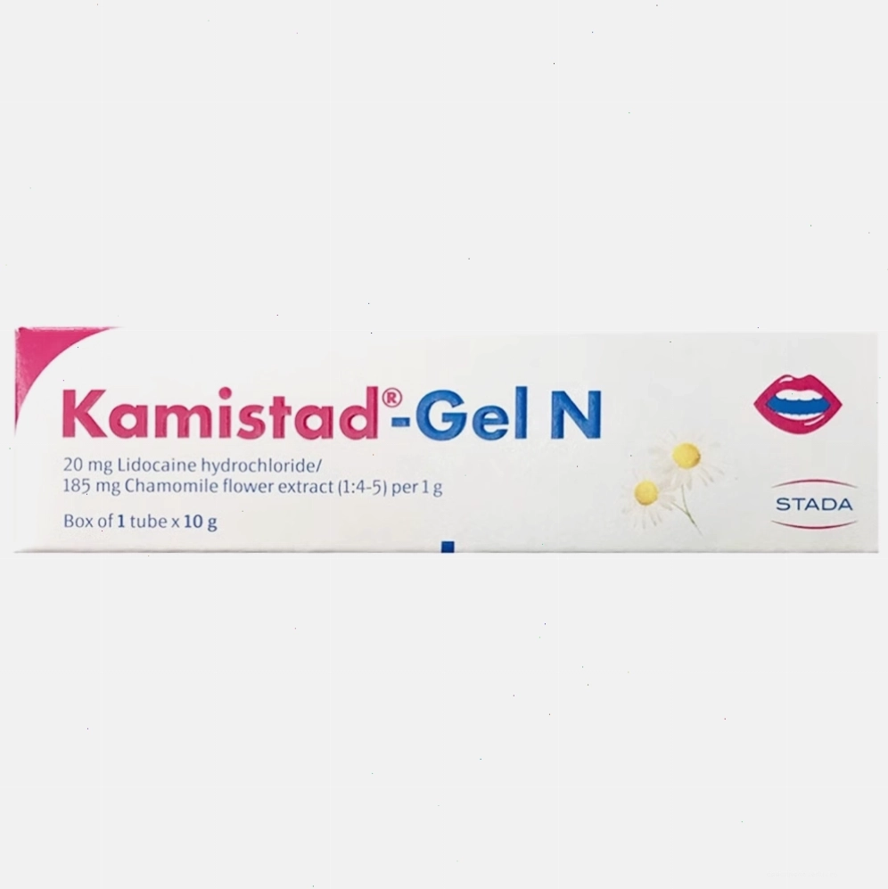 Nhũ tương Kamistad-Gel N Stada điều trị viêm, đau ở niêm mạc miệng và môi (10g) dạng tuýp