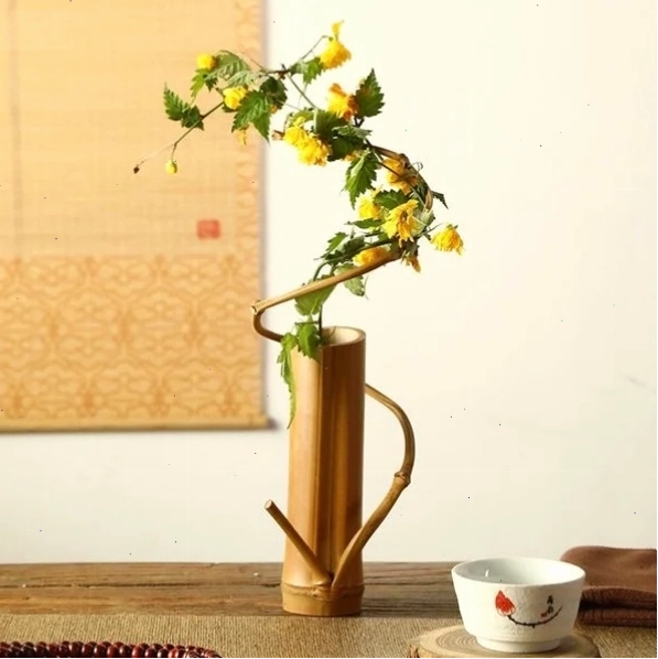 Ống Cắm Hoa Tre Trà Đạo