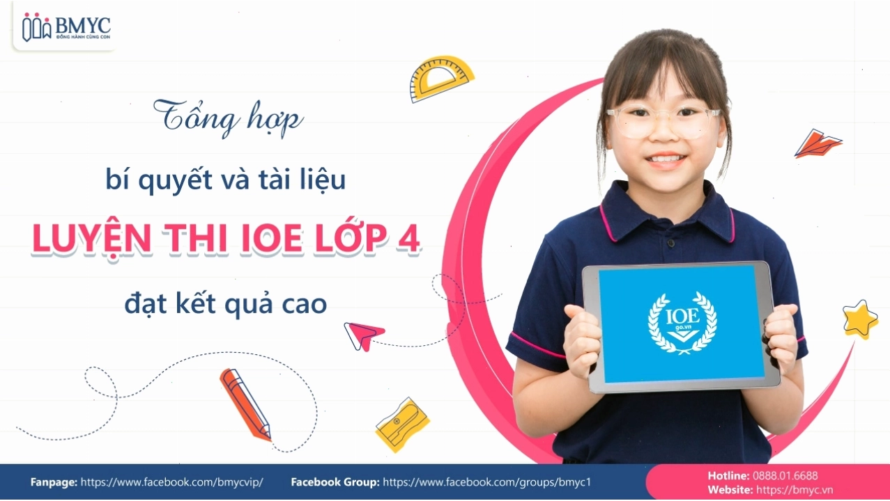 Phụ huynh hướng dẫn học sinh ôn luyện IOE lớp 4
