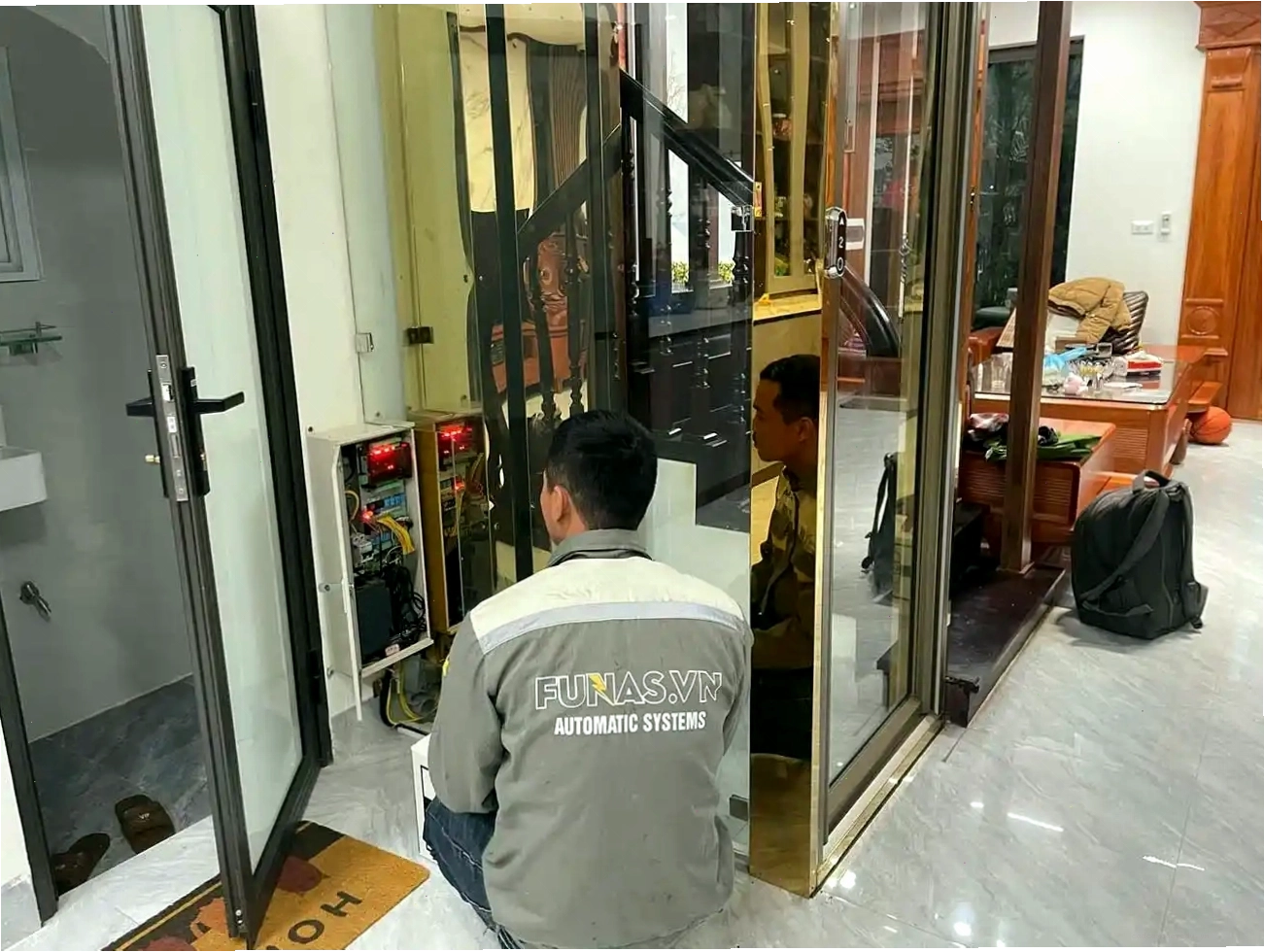 Quy trình lắp đặt thang máy gia đình 200kg chi tiết