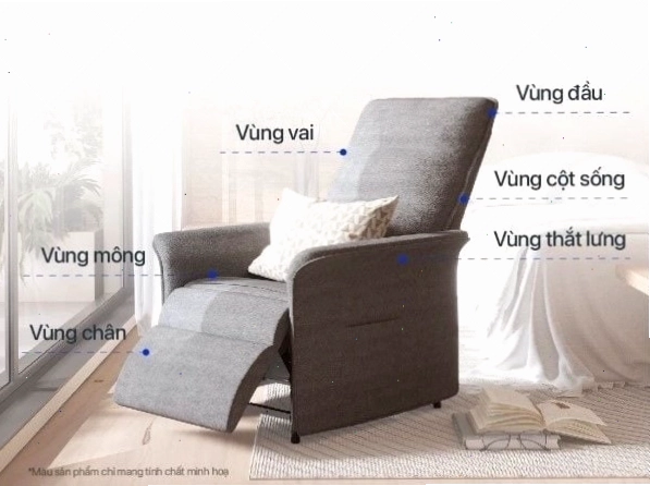 Recliner Sofa đệm vải mềm mại và đàn hồi tốt mang lại sự thoải mái tối đa cho cơ thể người ngồi