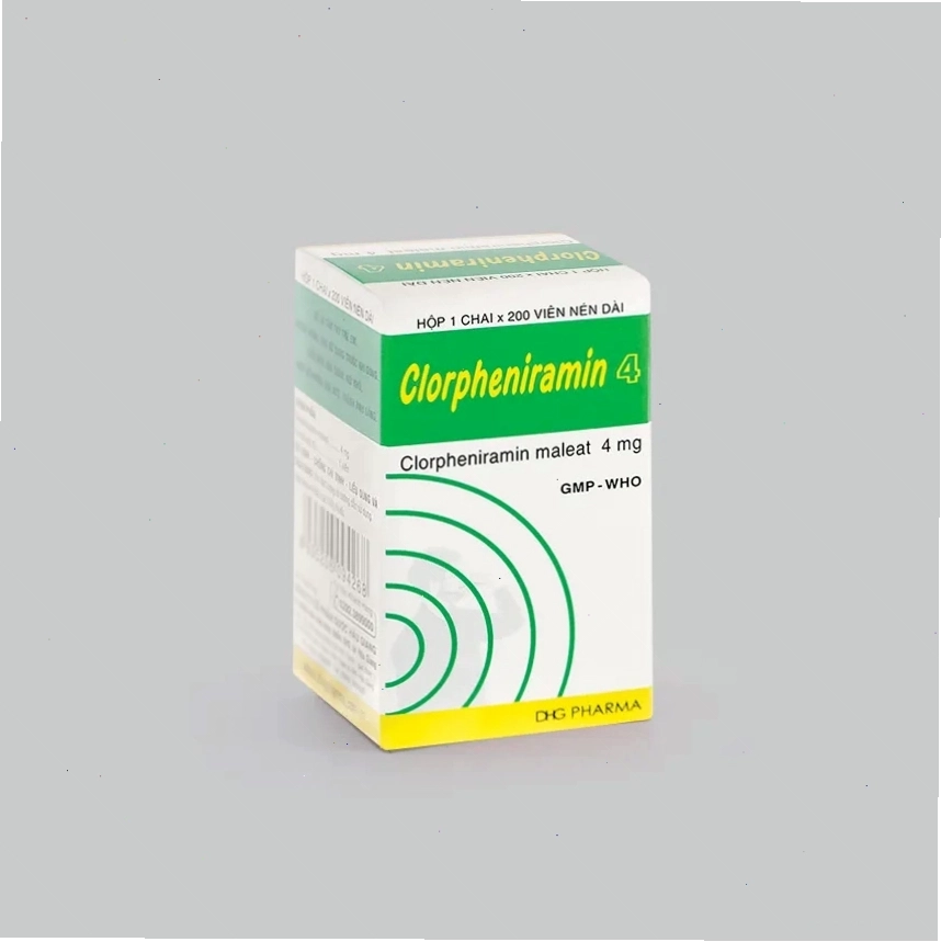 Sản phẩm Clorpheniramin 4mg dạng hộp lớn