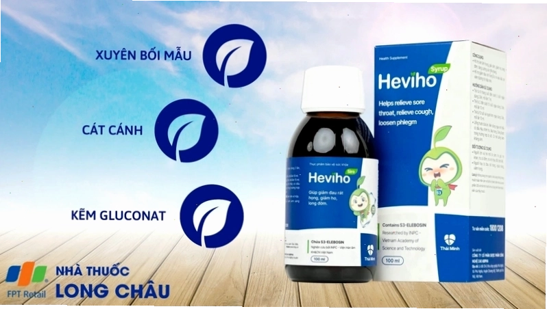 Siro Heviho hỗ trợ làm ấm họng, giảm ho, long đờm, tăng cường sức đề kháng cho trẻ