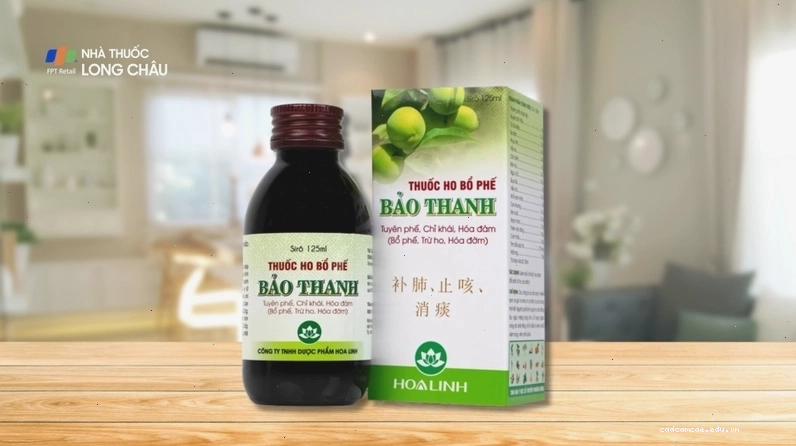 Siro ho Bảo Thanh có công dụng bổ phế, giảm ho và hóa đờm