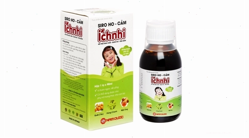 Siro ho cảm Ích Nhi hỗ trợ giảm ho, sổ mũi và làm dịu cổ họng cho bé