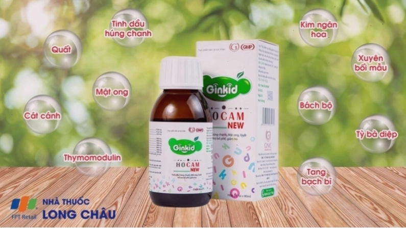 Siro ho Ginkid Ho Cam là sản phẩm hỗ trợ bổ phế, nhuận phế và giúp giảm ho