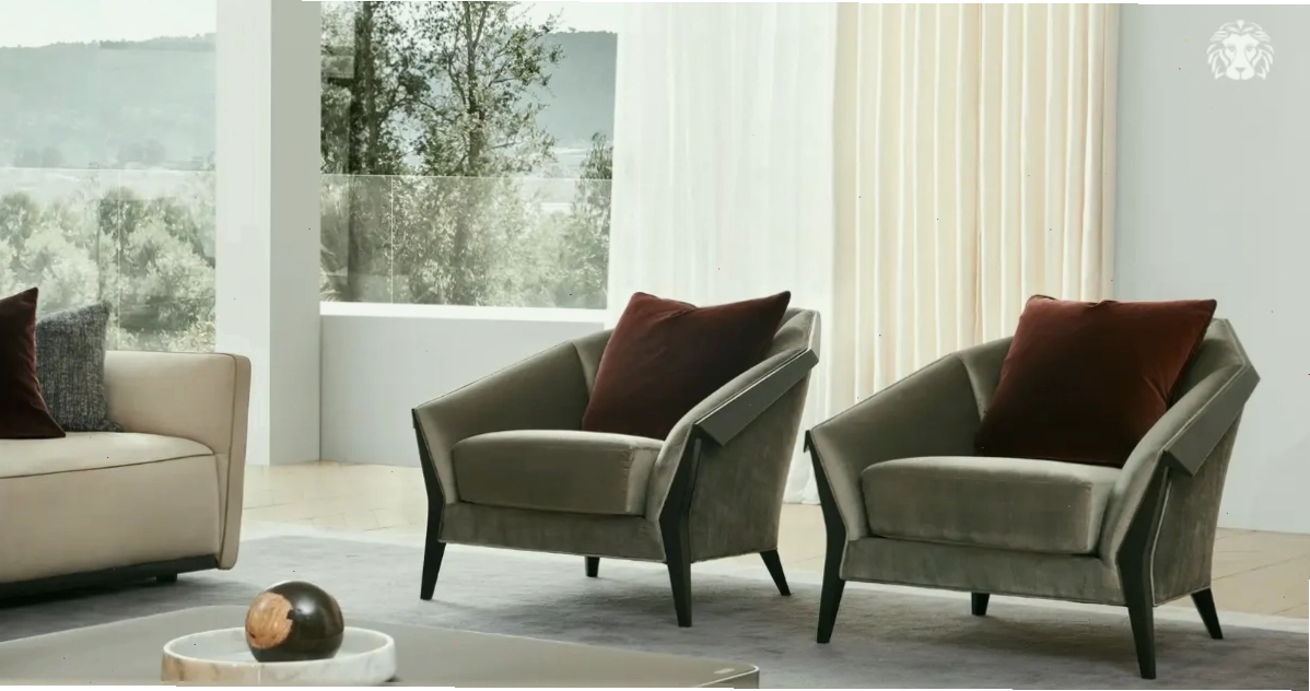 Sofa đơn phong cách luxury với thiết kế tinh tế