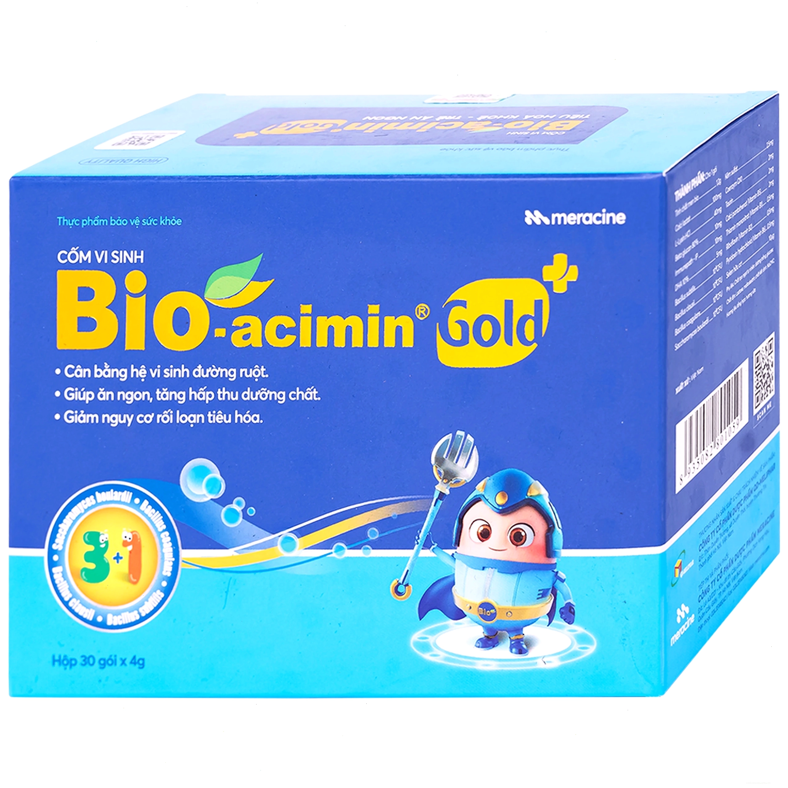 Thành phần cốm vi sinh Bio Acimin Gold hỗ trợ trẻ ăn ngon và tiêu hóa tốt