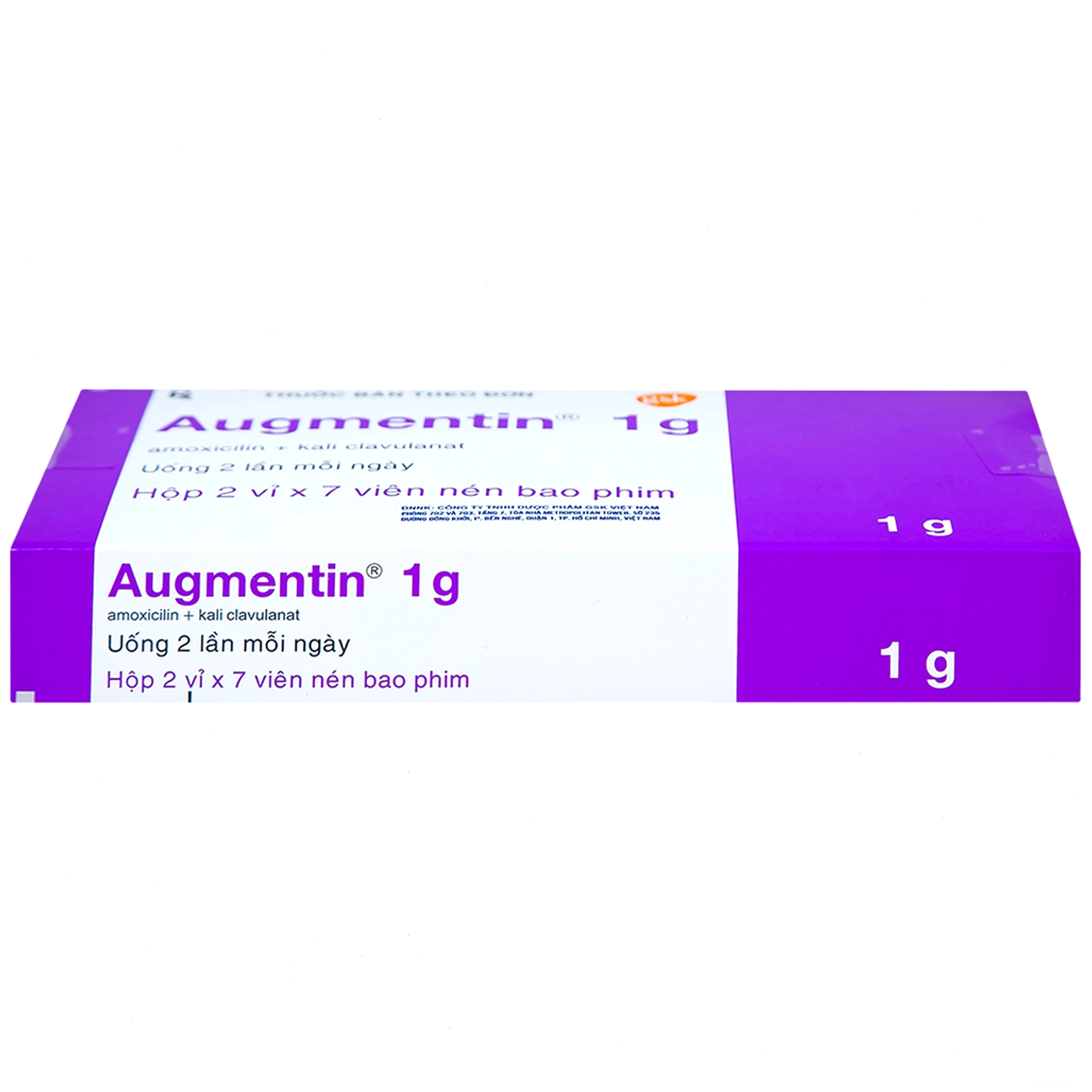 Thuốc Augmentin 1g GSK điều trị nhiễm khuẩn