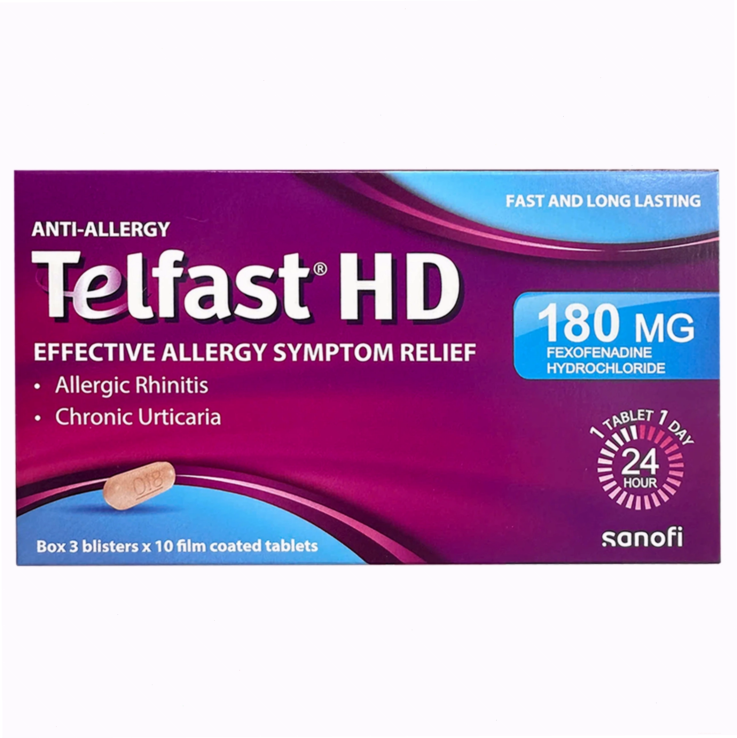 Thuốc Telfast HD 180mg Sanofi được đóng gói cẩn thận, đảm bảo chất lượng