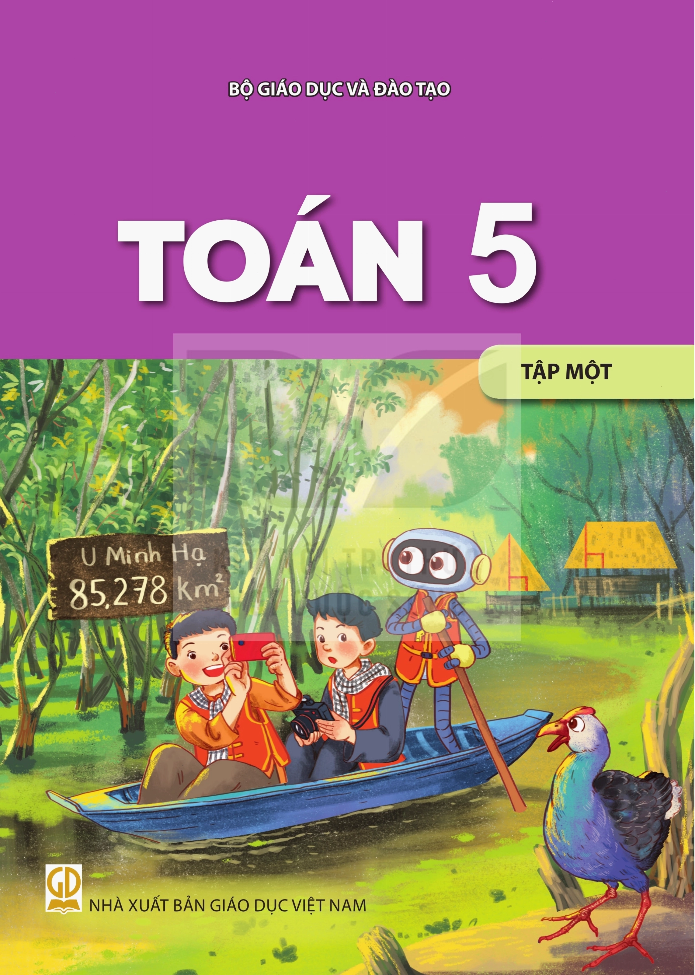 Trang bìa sách giáo khoa Toán lớp 5, tập một, thuộc bộ sách Kết nối tri thức