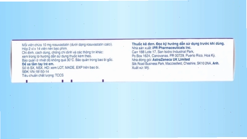 Tương tác thuốc Crestor 10mg