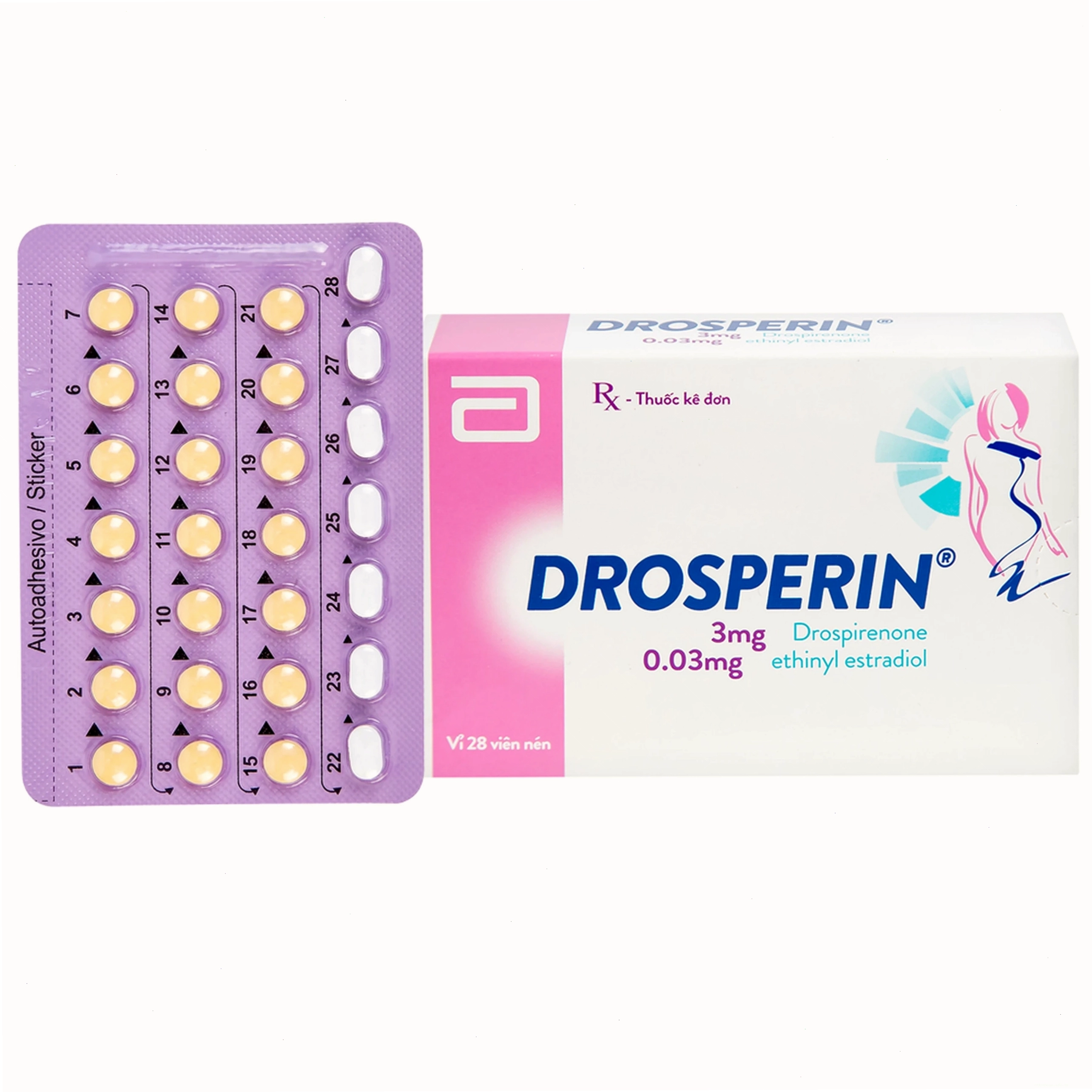 Vỉ thuốc tránh thai Drosperin Abbott 30mg